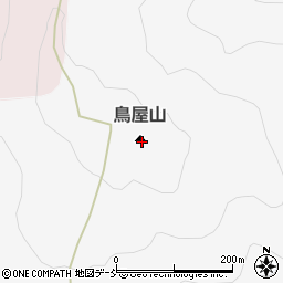 鳥屋山周辺の地図