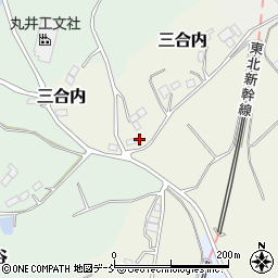 福島県二本松市三合内周辺の地図