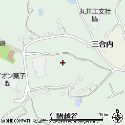 福島県二本松市諸越谷周辺の地図