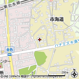 福島県二本松市市海道34周辺の地図