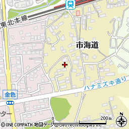 福島県二本松市市海道34-3周辺の地図