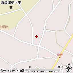 福島県耶麻郡西会津町尾野本森野甲周辺の地図