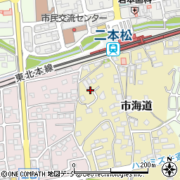 福島県二本松市市海道7周辺の地図