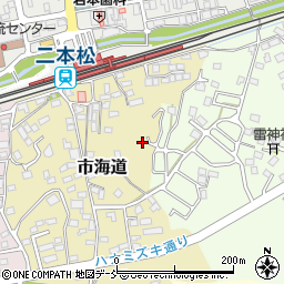 福島県二本松市市海道156周辺の地図