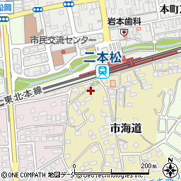 福島県二本松市市海道107周辺の地図