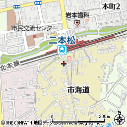 福島県二本松市市海道104周辺の地図