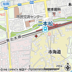 福島県二本松市市海道2周辺の地図