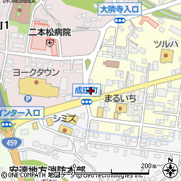 福島県二本松市若宮2丁目74周辺の地図