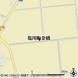 福島県喜多方市塩川町金橋周辺の地図