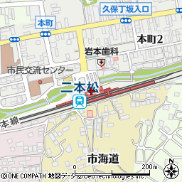 二本松駅周辺の地図