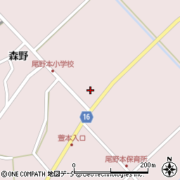 福島県西会津町（耶麻郡）尾野本（一ノ坪乙）周辺の地図