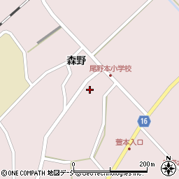 福島県西会津町（耶麻郡）尾野本（樋ノ口原乙）周辺の地図