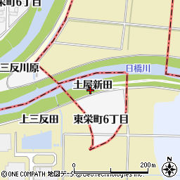 福島県喜多方市塩川町土屋新田周辺の地図