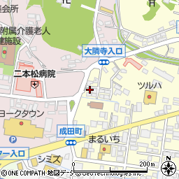 福島県二本松市若宮2丁目52周辺の地図