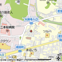 福島県二本松市若宮2丁目61周辺の地図