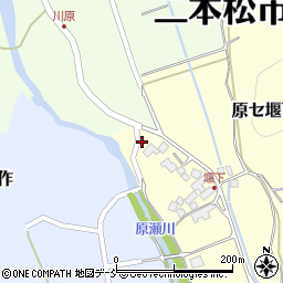 福島県二本松市原セ堰下224周辺の地図