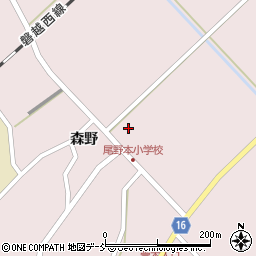 福島県耶麻郡西会津町尾野本萱本周辺の地図