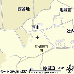 福島県南相馬市原町区江井西山周辺の地図