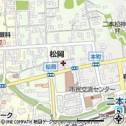 福島県二本松市松岡232周辺の地図
