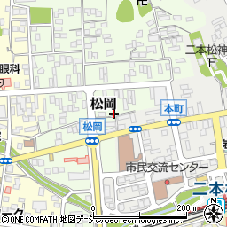 福島県二本松市松岡231周辺の地図