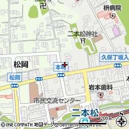 福島県二本松市本町1丁目70周辺の地図
