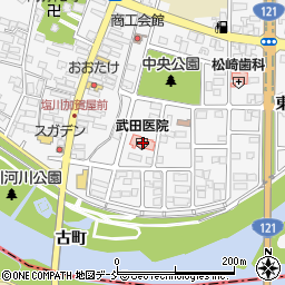 福島県喜多方市塩川町東栄町１丁目3周辺の地図