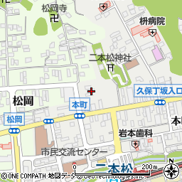 福島県二本松市本町1丁目68周辺の地図