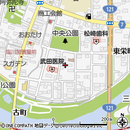 福島県喜多方市塩川町東栄町１丁目4周辺の地図