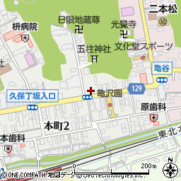 福島県二本松市本町1丁目215周辺の地図