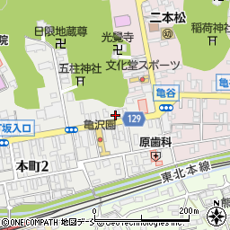 福島県二本松市本町1丁目224周辺の地図