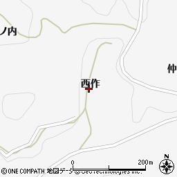 福島県二本松市針道西作周辺の地図
