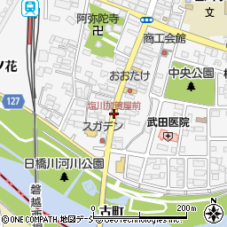 塩川加賀屋前周辺の地図