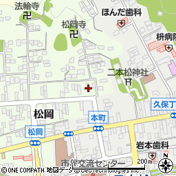 福島県二本松市松岡168周辺の地図