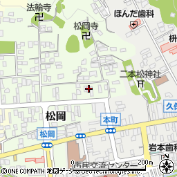 福島県二本松市松岡164周辺の地図