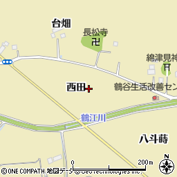 福島県南相馬市原町区鶴谷西田周辺の地図