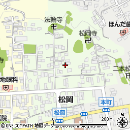 福島県二本松市松岡109周辺の地図