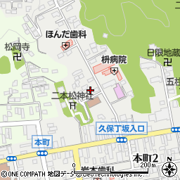 福島県二本松市本町1丁目54周辺の地図