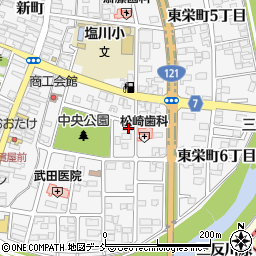 福島県喜多方市塩川町東栄町１丁目9周辺の地図