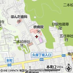 二本松図書館周辺の地図