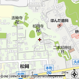 福島県二本松市松岡93周辺の地図