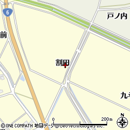 福島県南相馬市原町区江井割田周辺の地図