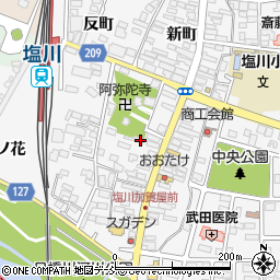 福島県喜多方市塩川町中町1890周辺の地図