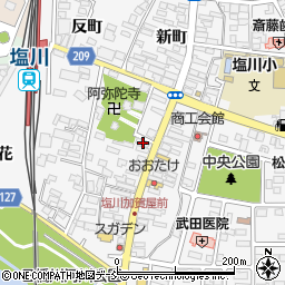 福島県喜多方市塩川町中町1889周辺の地図