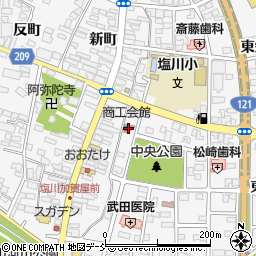 福島県喜多方市塩川町東栄町１丁目12周辺の地図