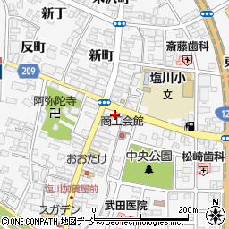 福島県喜多方市塩川町中町1934周辺の地図