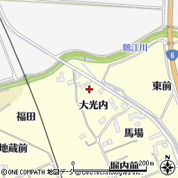 福島県南相馬市原町区江井大光内周辺の地図