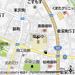 喜多方市立塩川小学校周辺の地図