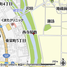 福島県喜多方市塩川町窪西寺屋敷周辺の地図