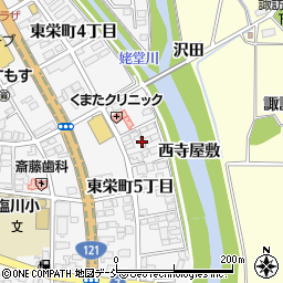 福島県喜多方市塩川町東栄町５丁目周辺の地図
