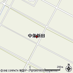 新潟県長岡市中条新田周辺の地図